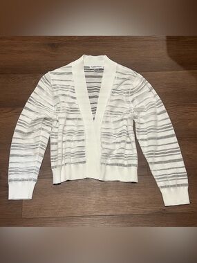 Calvin Klein Women’s Sheer Stripe Cardigan
